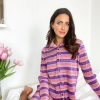 Women Esther & Co Dresses | Callidora Dress-Purple Stripe