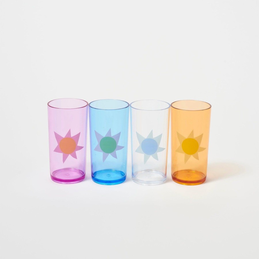 Women Esther & Co Beach Accessories | Poolside Tall Tumbler Utopia Multi Set Of 4