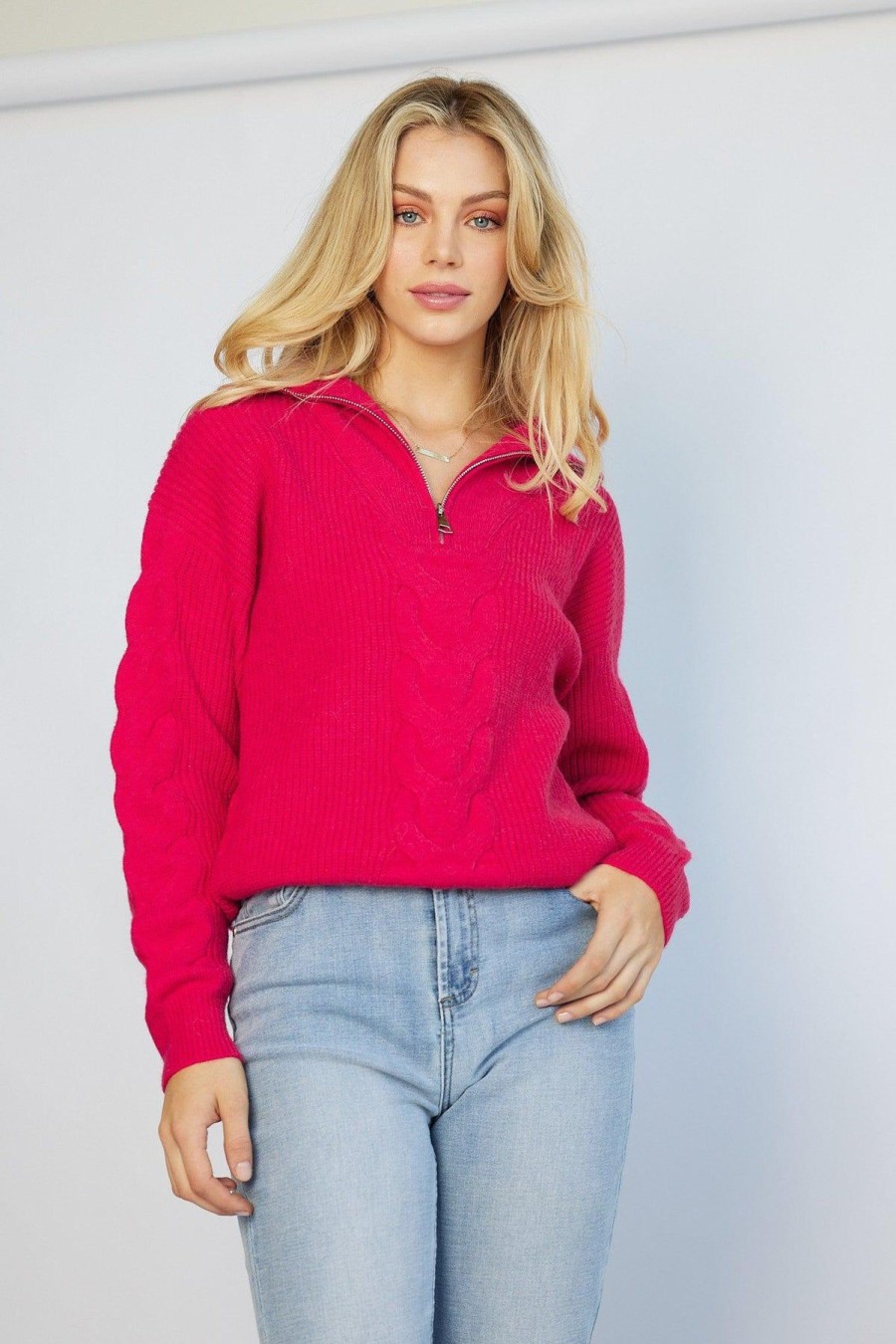 Women Esther & Co Jumpers & Sweaters | Orenne Knit-Red