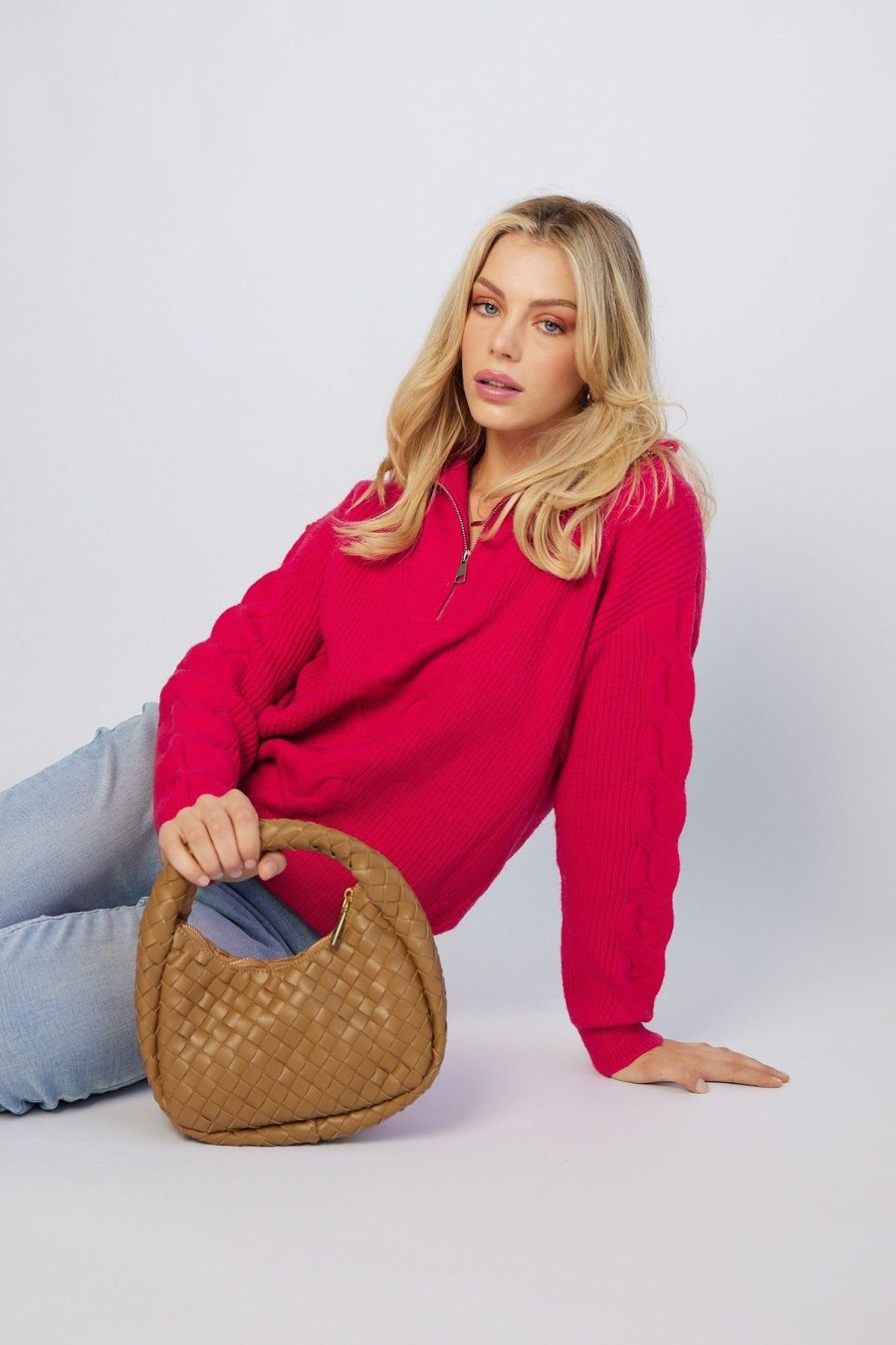 Women Esther & Co Jumpers & Sweaters | Orenne Knit-Red