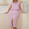 Women Esther & Co Sets | Carah Skirt-Lilac