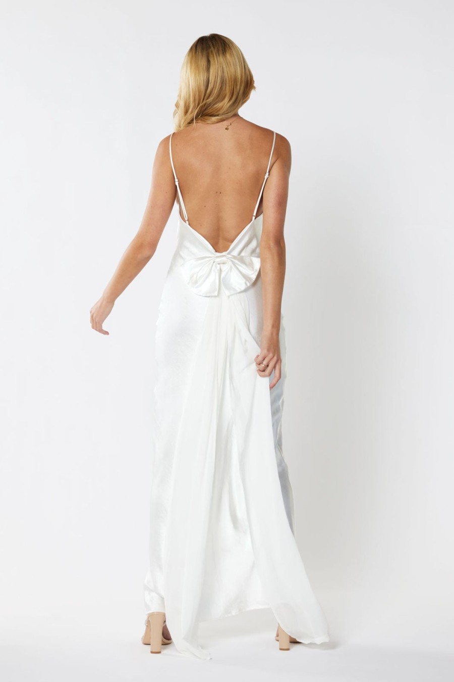 Women Esther & Co Dresses | Claudia Bow Dress-White