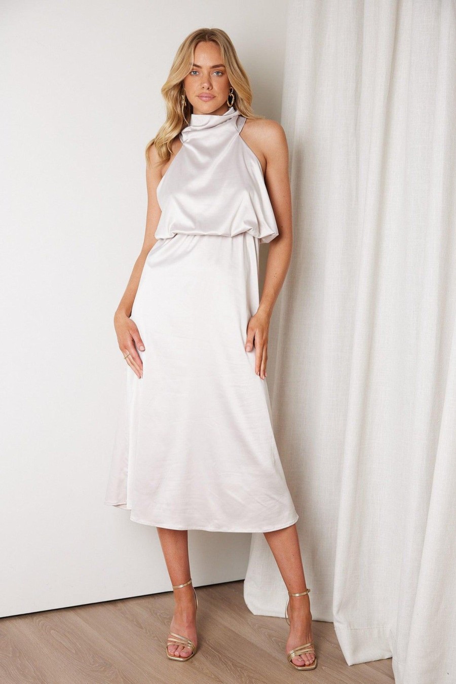 Women Esther & Co Dresses | Martine Dress-Champagne