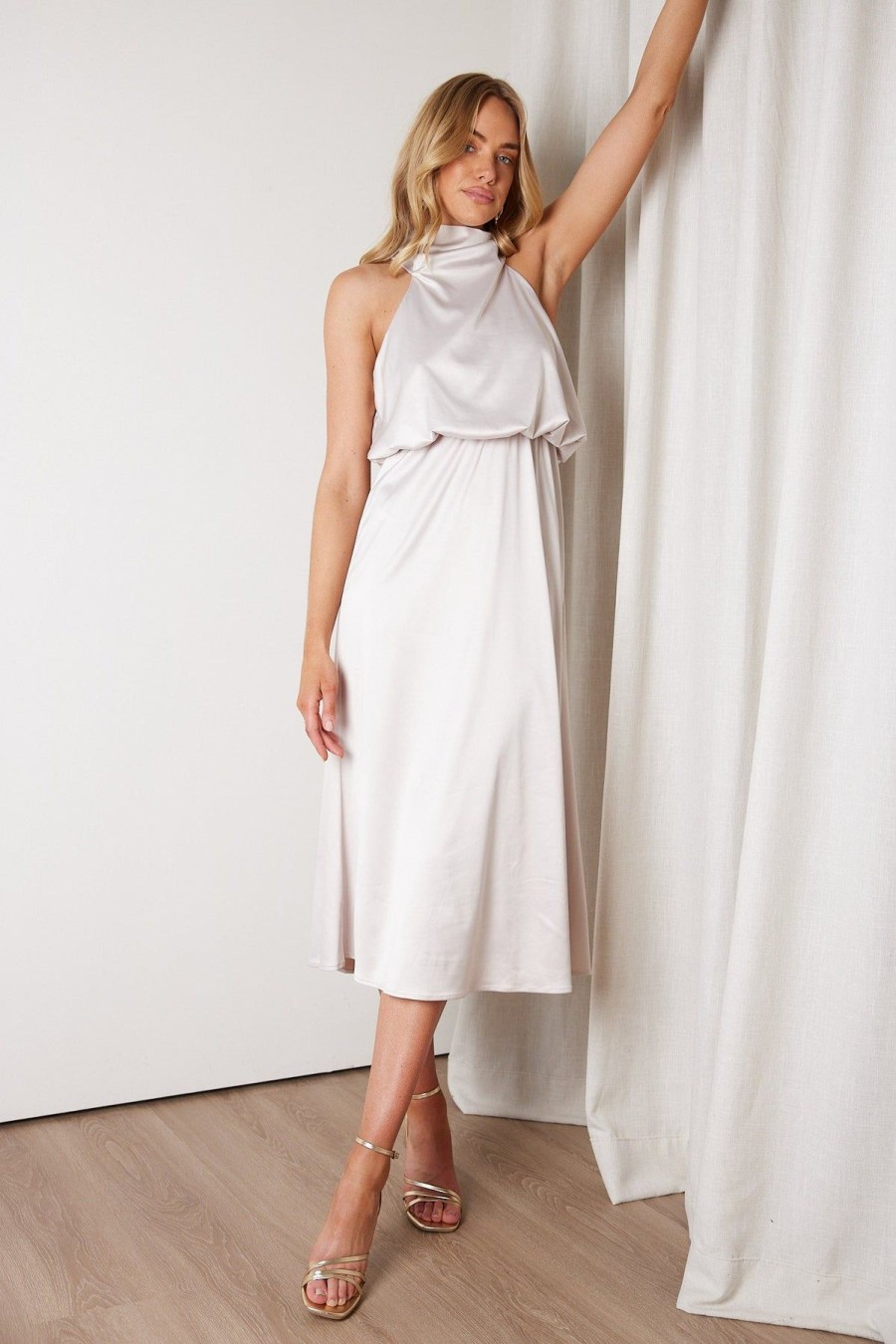 Women Esther & Co Dresses | Martine Dress-Champagne