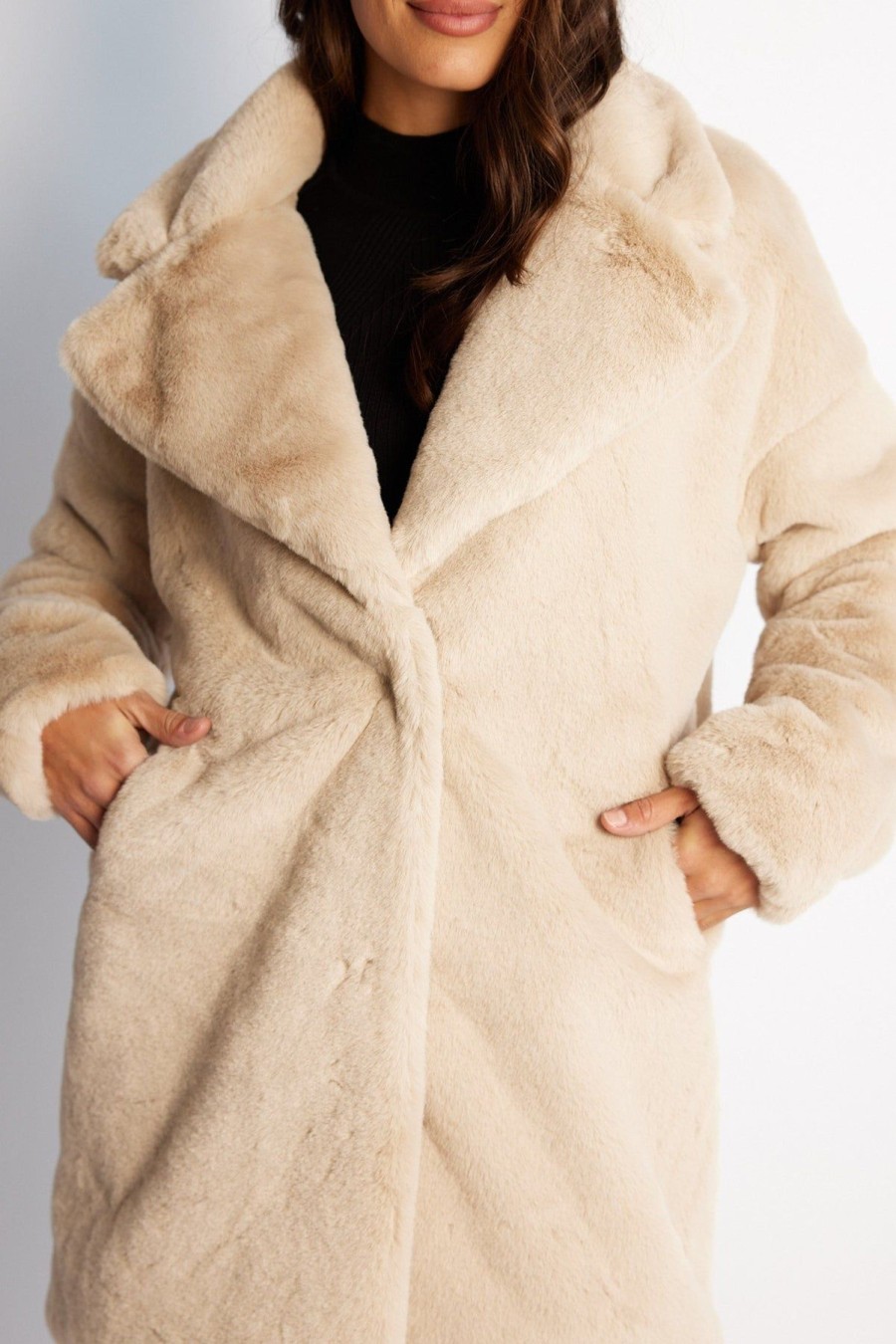 Women Esther & Co Jackets & Coats | Tamasha Coat-Beige