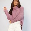 Women Esther & Co Jumpers & Sweaters | Karlen Knit-Purple