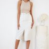 Women Esther & Co Bottoms | Yanoria Skirt-White