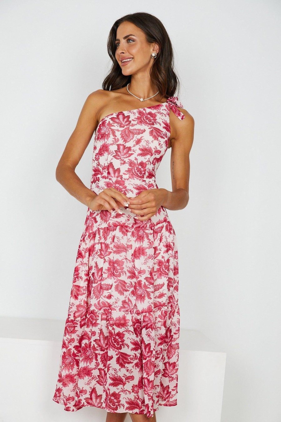 Women Esther & Co Dresses | Janise Dress-Red Floral