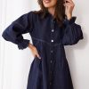 Women Esther & Co Dresses | Janeya Dress-Blue Denim