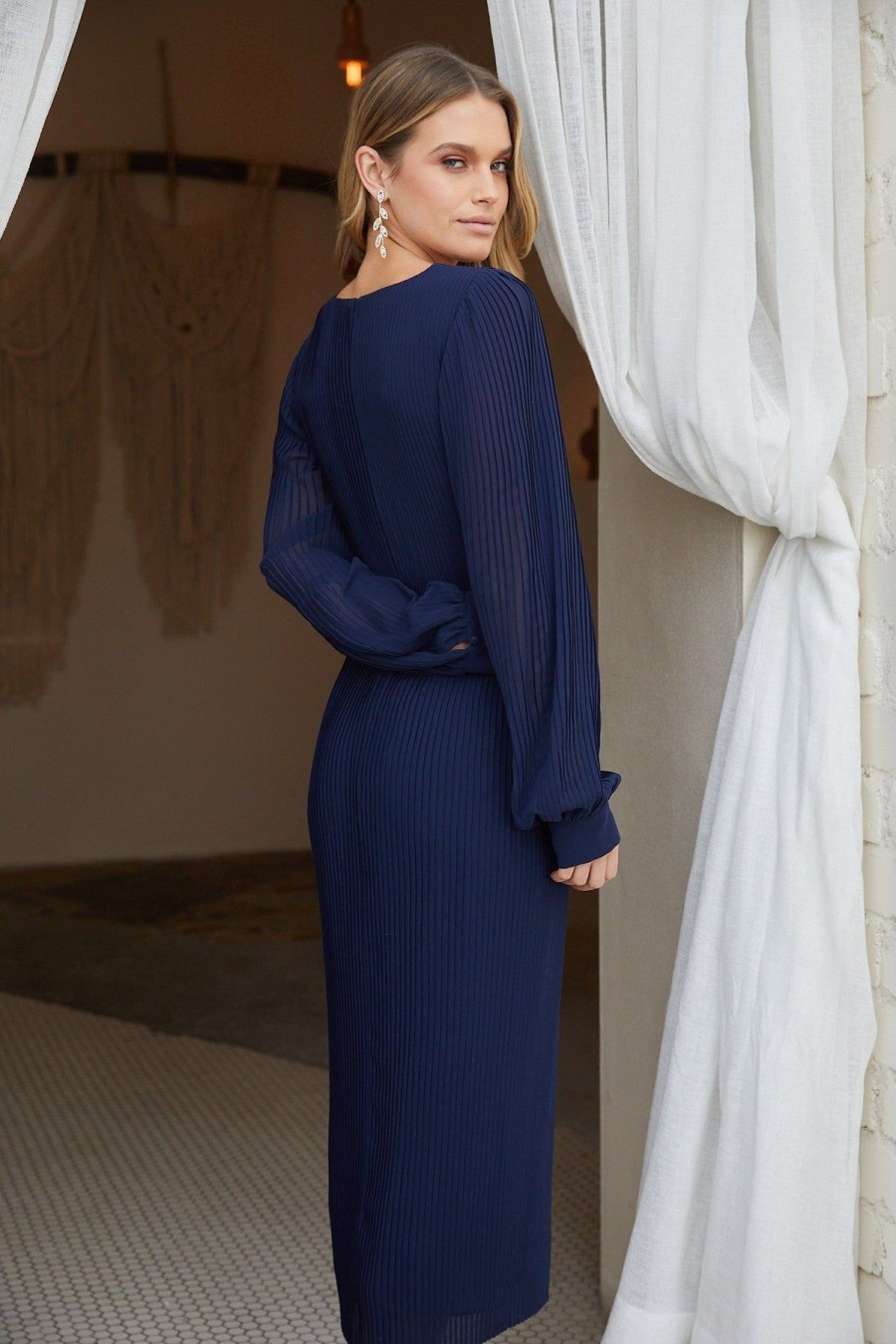 Women Esther & Co Dresses | Adrastea Dress-Navy