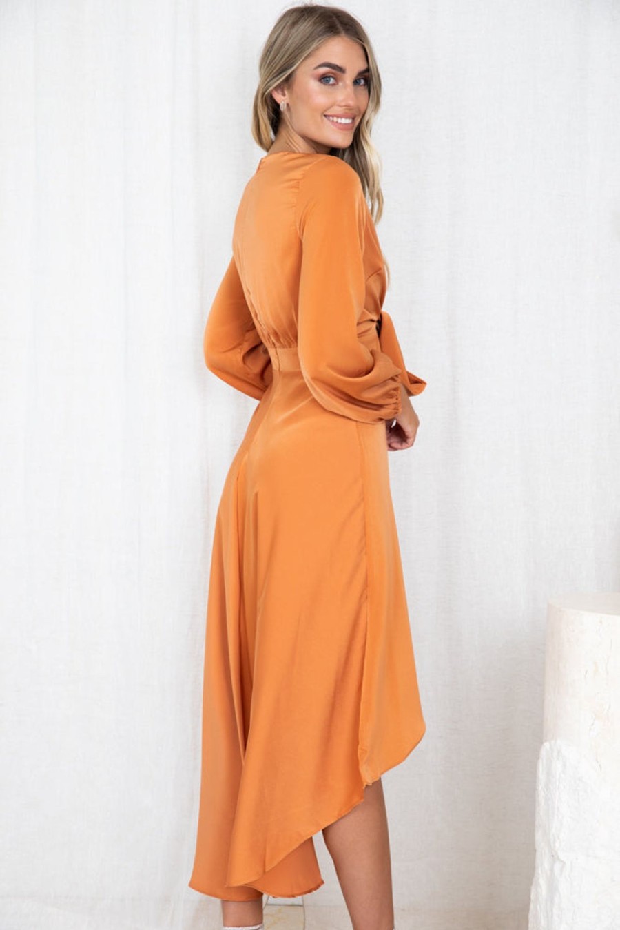 Women Esther & Co Dresses | Bryleigh Dress-Rust