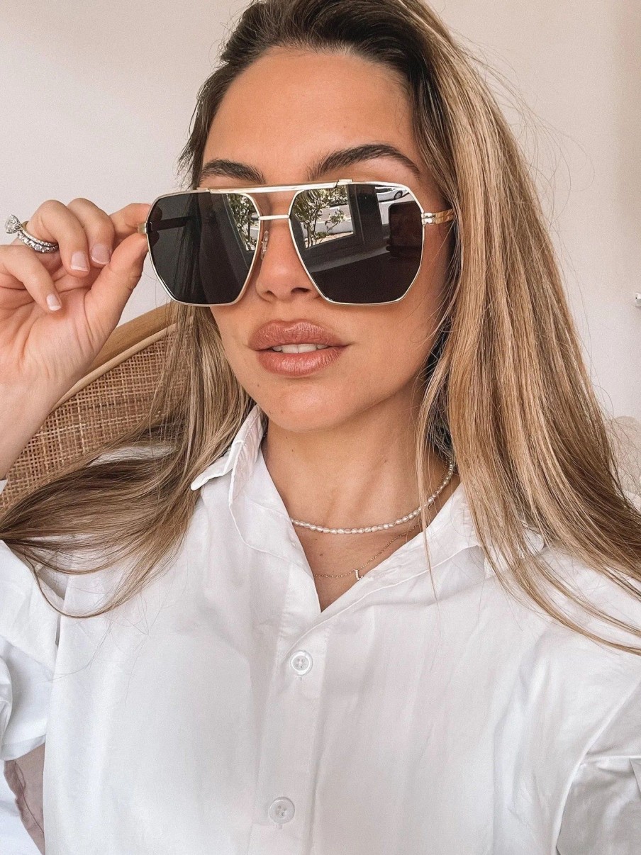 Women Esther & Co Sunglasses | Jamie|Gold