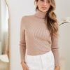 Women Esther & Co Tops | Zeruah Knit Top-Beige