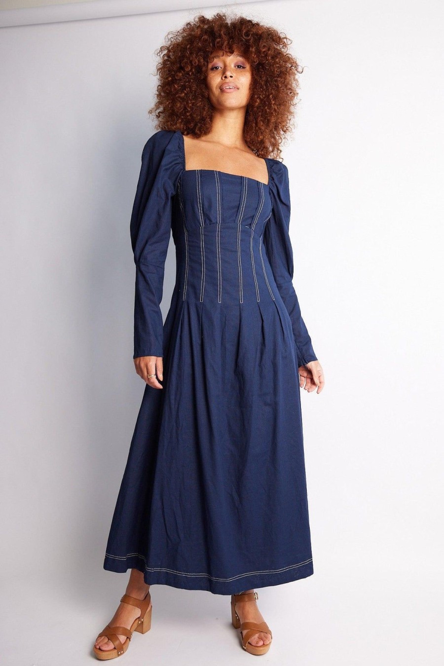 Women Esther & Co Dresses | Amalla Dress-Navy