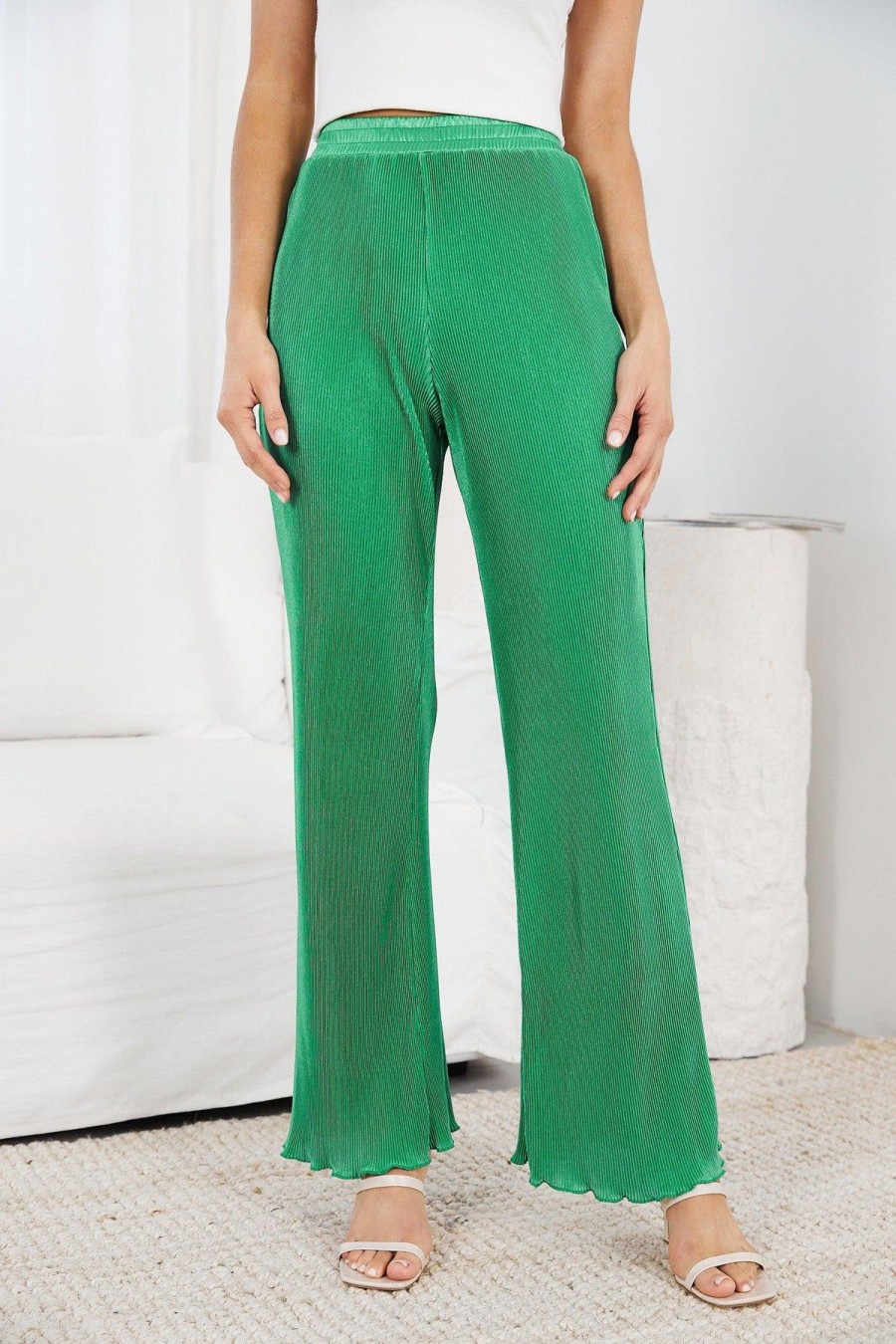 Women Esther & Co Bottoms | Rachey Pants-Green