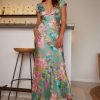 Women Esther & Co Dresses | Lamara Dress-Green Floral