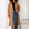 Women Esther & Co Jackets & Coats | Dahrah Trench Coat-Camel