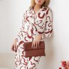 Women Esther & Co Dresses | Lolly Dress-Brown Print