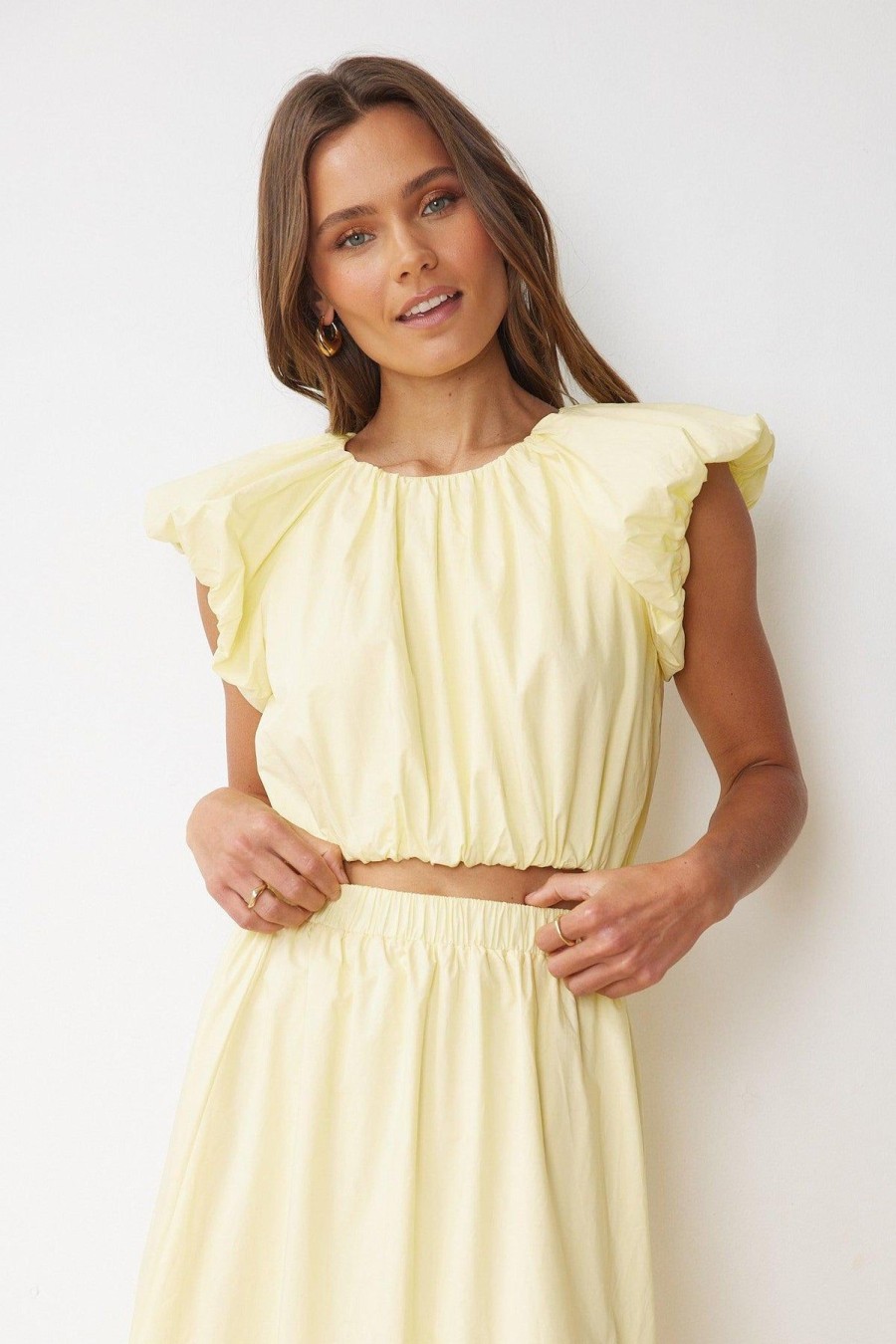 Women Esther & Co Sets | Ajandra Top-Yellow