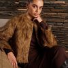 Women Esther & Co Jackets & Coats | Natania Jacket-Brown