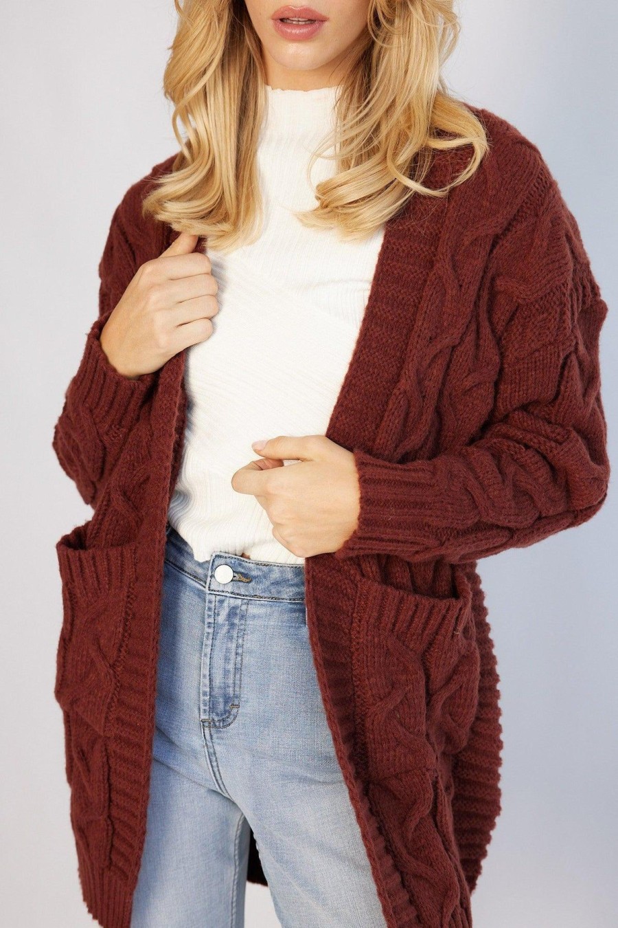 Women Esther & Co Jumpers & Sweaters | Maritah Knit-Chocolate