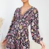 Women Esther & Co Dresses | Torimay Dress-Black Floral