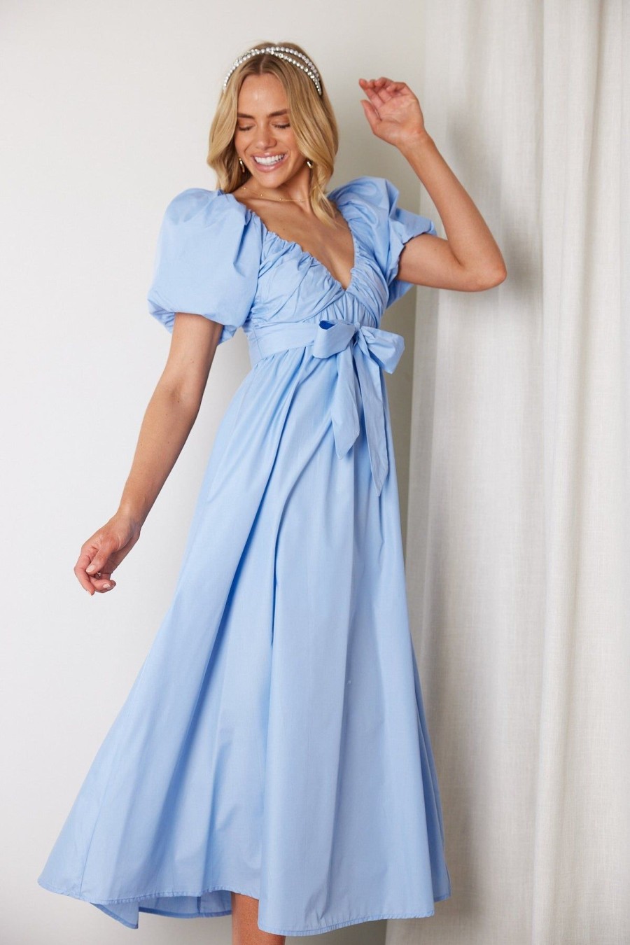 Women Esther & Co Dresses | Dericka Dress-Blue