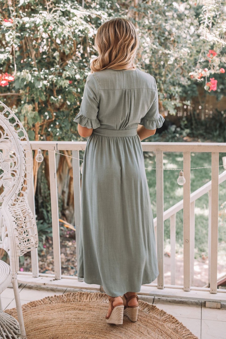 Women Esther & Co Dresses | Korbela Dress-Sage