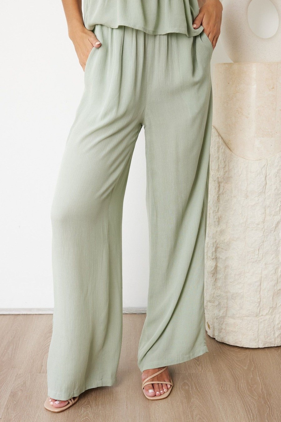 Women Esther & Co Sets | Serra Pants-Sage