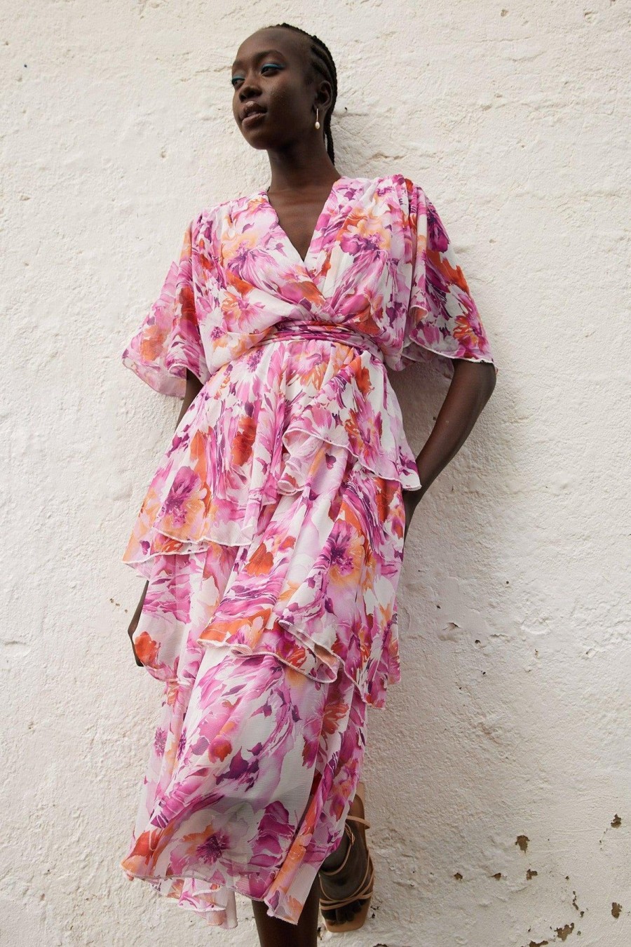 Women Esther & Co Dresses | Geronia Dress-Pink Floral