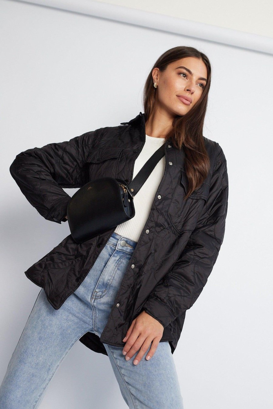 Women Esther & Co Jackets & Coats | Kisha Jacket-Black