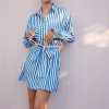 Women Esther & Co Dresses | Azira Dress-Blue Stripe