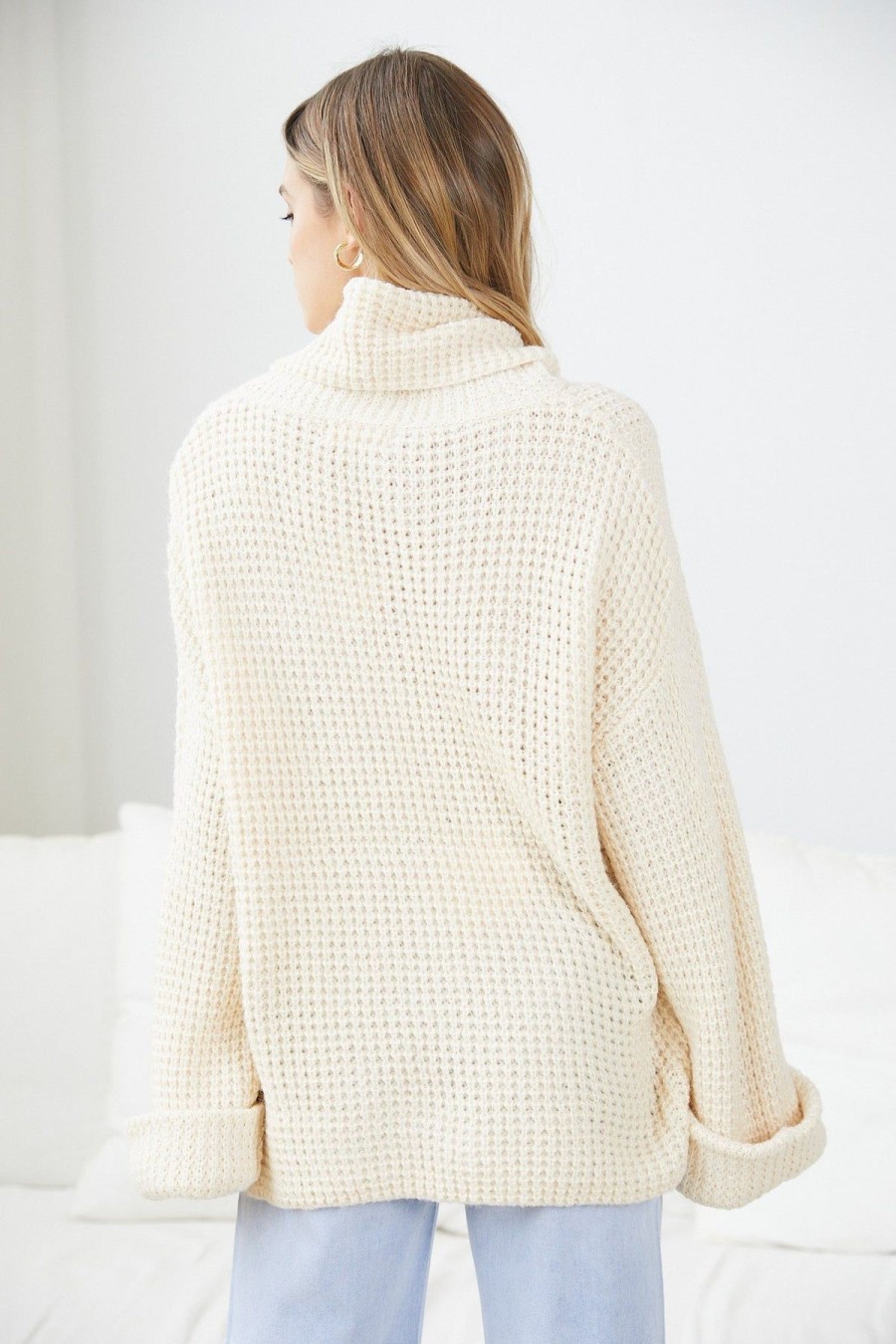 Women Esther & Co Jumpers & Sweaters | Phylis Knit-Cream