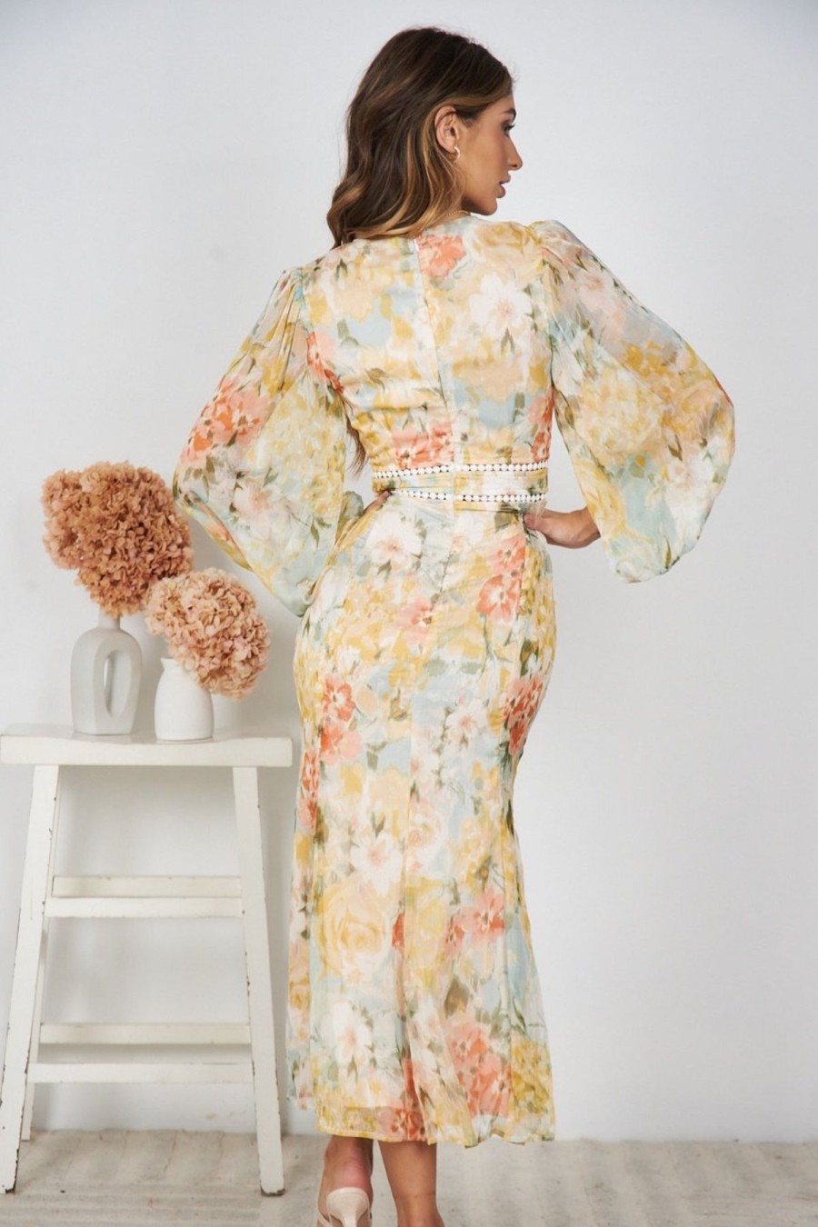 Women Esther & Co Dresses | Pamelia Dress-Floral Print