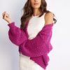 Women Esther & Co Jumpers & Sweaters | Dorine Cardigan-Purple