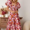 Women Esther & Co Dresses | Masey Dress-Pink Print