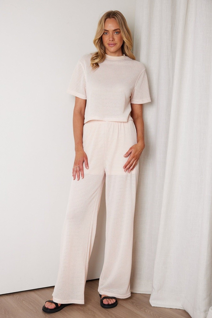 Women Esther & Co Sets | Leondra Pants-Vanilla