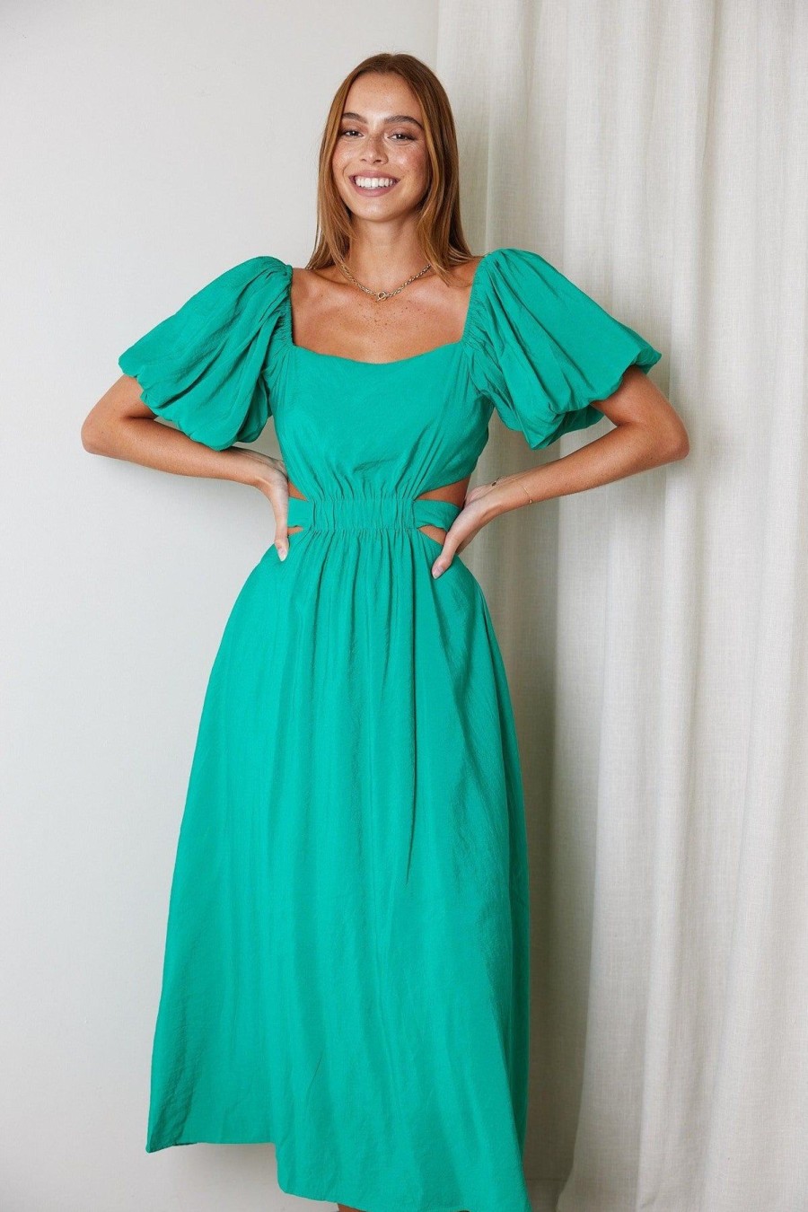 Women Esther & Co Dresses | Ystani Dress-Green