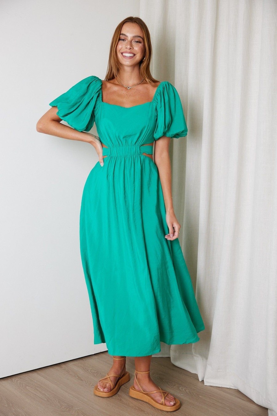 Women Esther & Co Dresses | Ystani Dress-Green