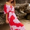 Women Esther & Co Dresses | Olianna Dress-Red Floral