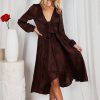 Women Esther & Co Dresses | Bryleigh Dress-Bronze Print