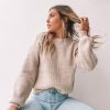 Women Esther & Co Jumpers & Sweaters | Harvie Knit-Cappuccino