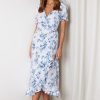 Women Esther & Co Dresses | Calypsa Dress-Blue Floral