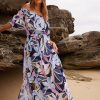 Women Esther & Co Dresses | Samuela Dress-Blue Floral