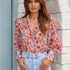 Women Esther & Co Tops | Fleet Blouse-Multi Watercolour