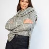 Women Esther & Co Jumpers & Sweaters | Armanda Knit-Grey Check