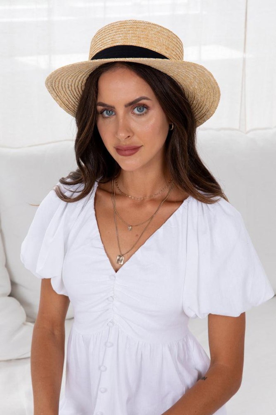 Women Esther & Co Beach Accessories | Aven Hat-Natural