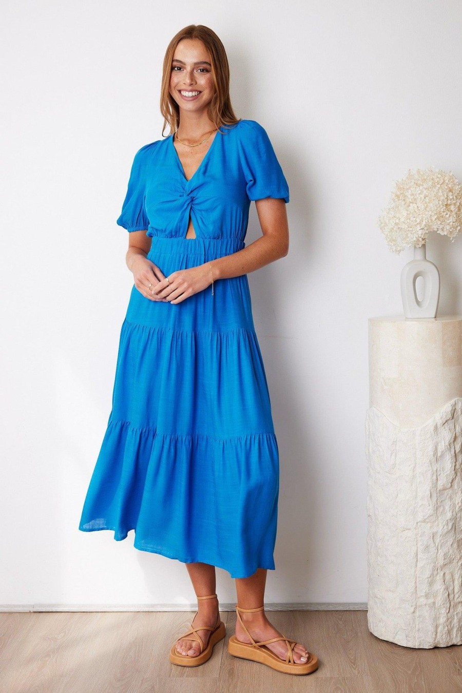 Women Esther & Co Dresses | Ashlan Dress-Blue