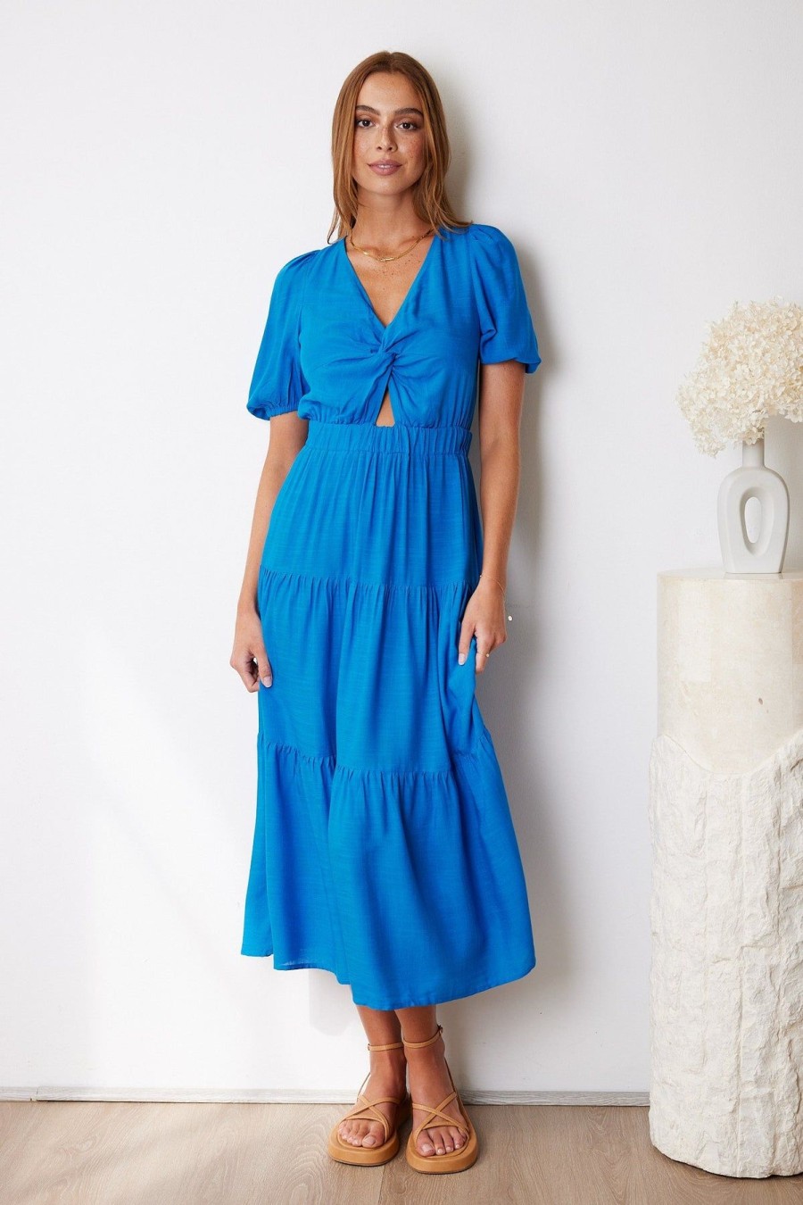 Women Esther & Co Dresses | Ashlan Dress-Blue