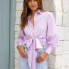 Women Esther & Co Tops | Dolcia Blouse-Lilac